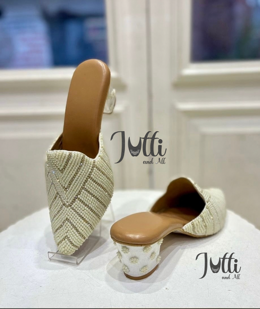 Pearl Heels Mules